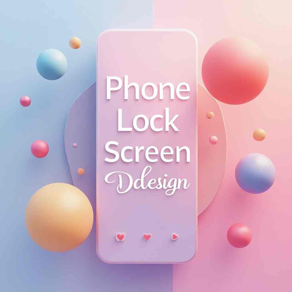 Phone lock screen PSD design material